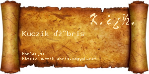 Kuczik Ábris névjegykártya